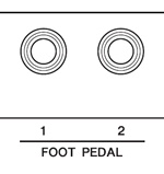 S970 foot pedal jack sockets